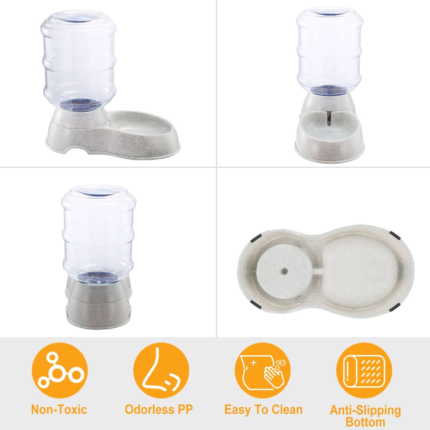 Gravity Pet Water Dispenser 3.5L — Self - Refilling, Food - Grade, Anti - Slip - PawJoyful