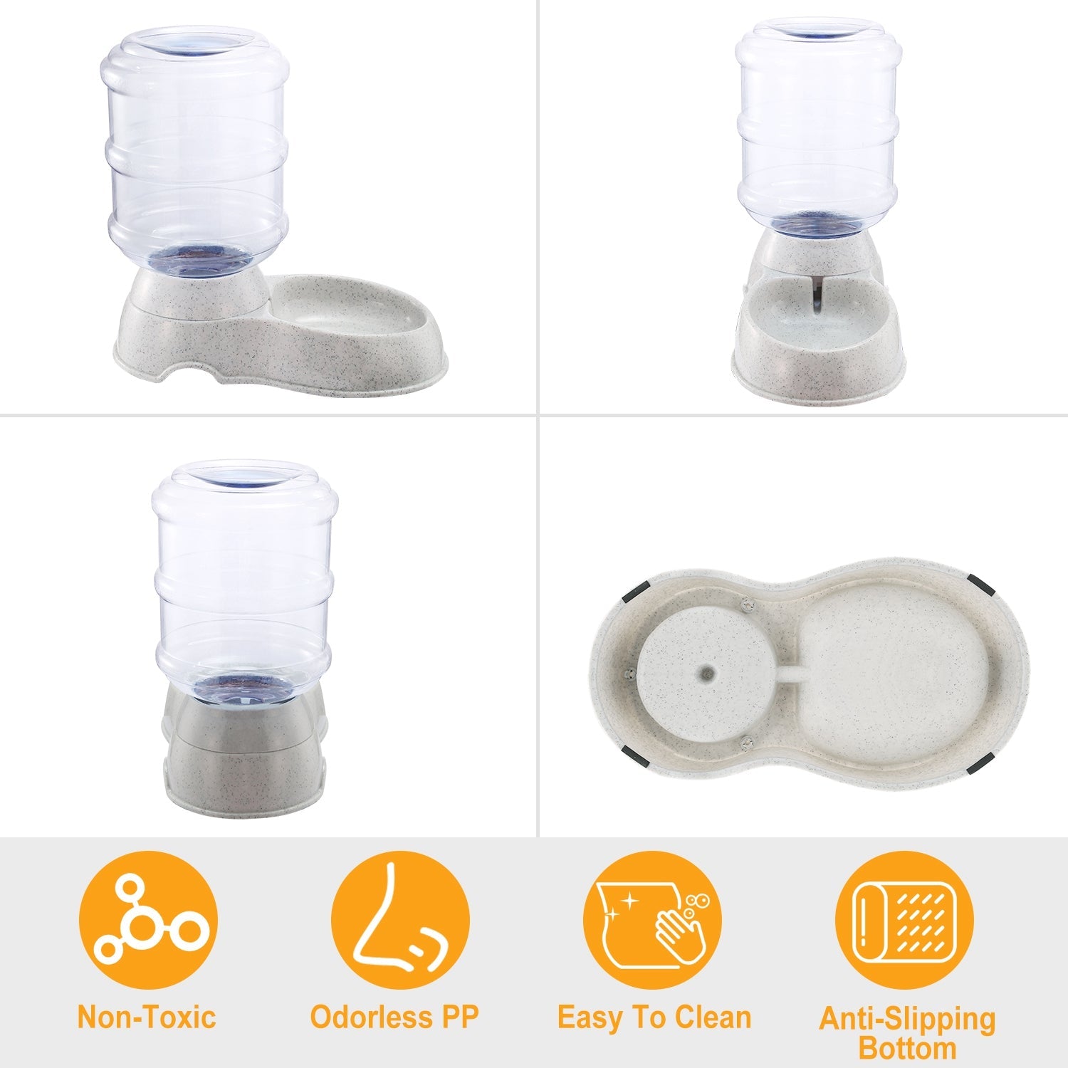 Gravity Pet Water Dispenser 3.5L — Self - Refilling, Food - Grade, Anti - Slip - PawJoyful