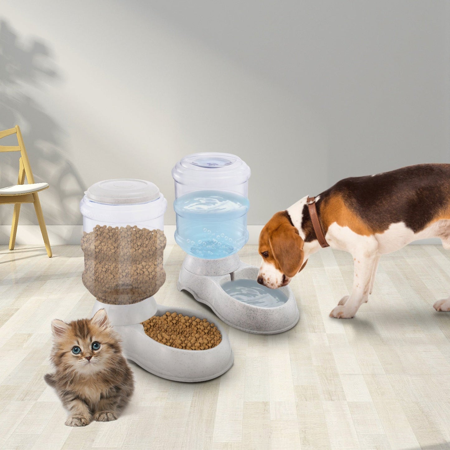Gravity Pet Water Dispenser 3.5L — Self - Refilling, Food - Grade, Anti - Slip - PawJoyful