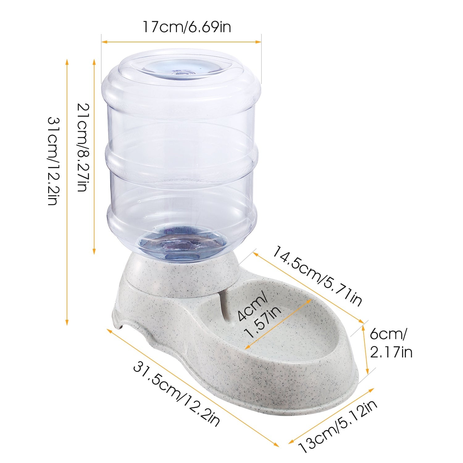 Gravity Pet Water Dispenser 3.5L — Self - Refilling, Food - Grade, Anti - Slip - PawJoyful