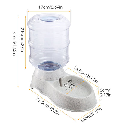 Gravity Pet Water Dispenser 3.5L — Self - Refilling, Food - Grade, Anti - Slip - PawJoyful