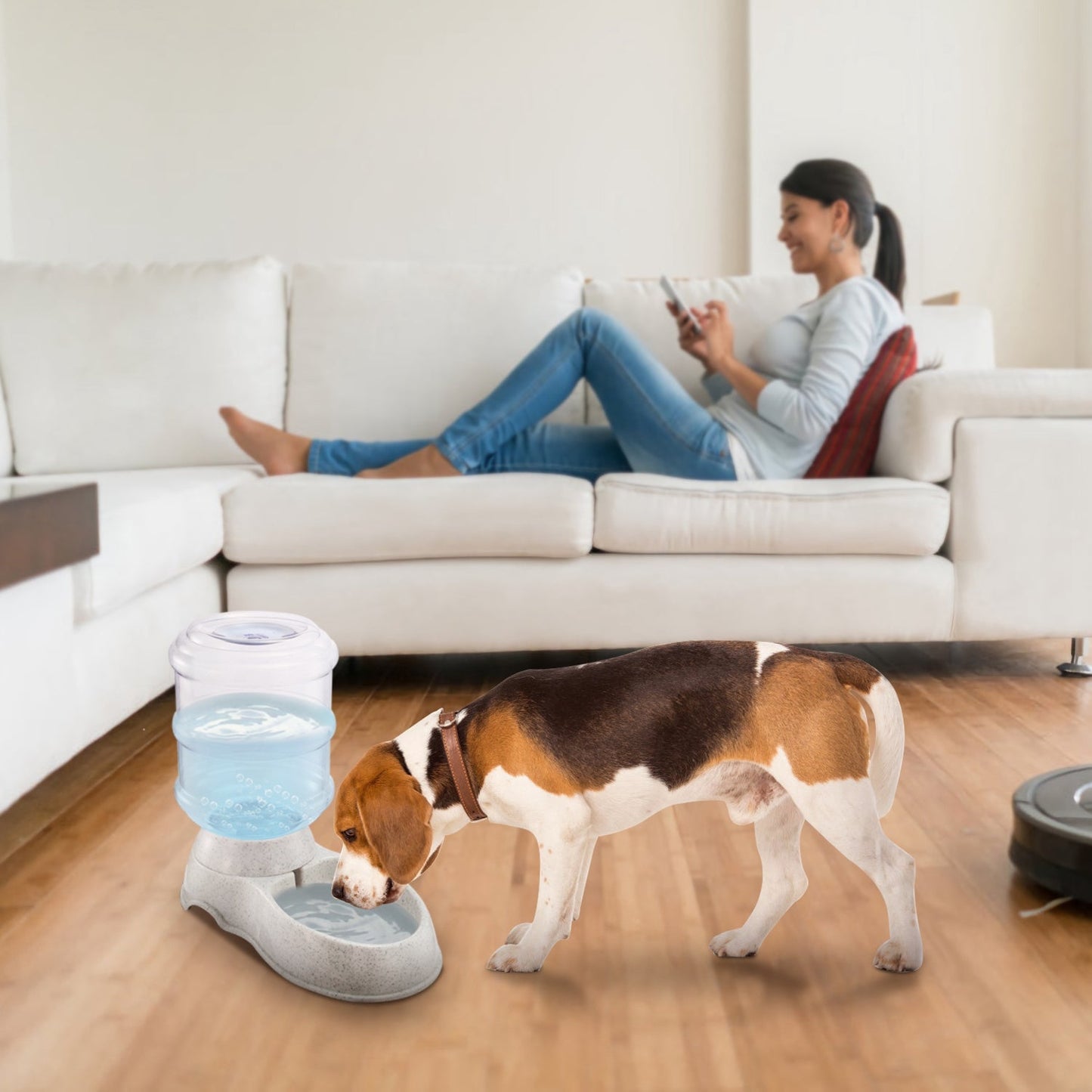 Gravity Pet Water Dispenser 3.5L — Self - Refilling, Food - Grade, Anti - Slip - PawJoyful
