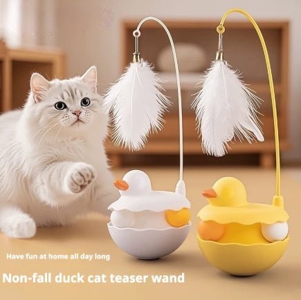 Interactive Duck Cat Toy Stick — Lightweight, Washable & Fun Indoor/Outdoor - PawJoyful