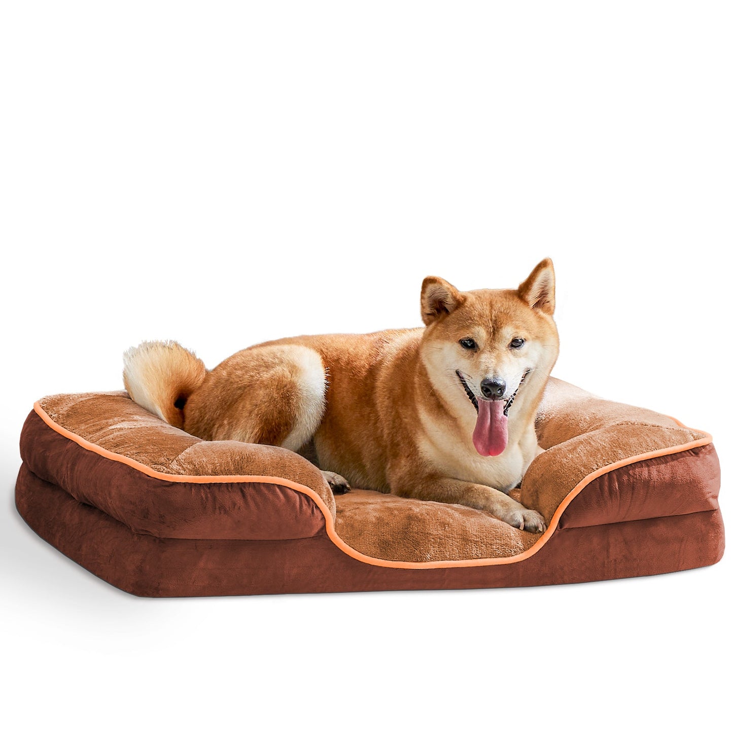 Orthopedic Memory Foam Pet Bed — Washable Cover, Waterproof Liner, Non - Slip Base - PawJoyful