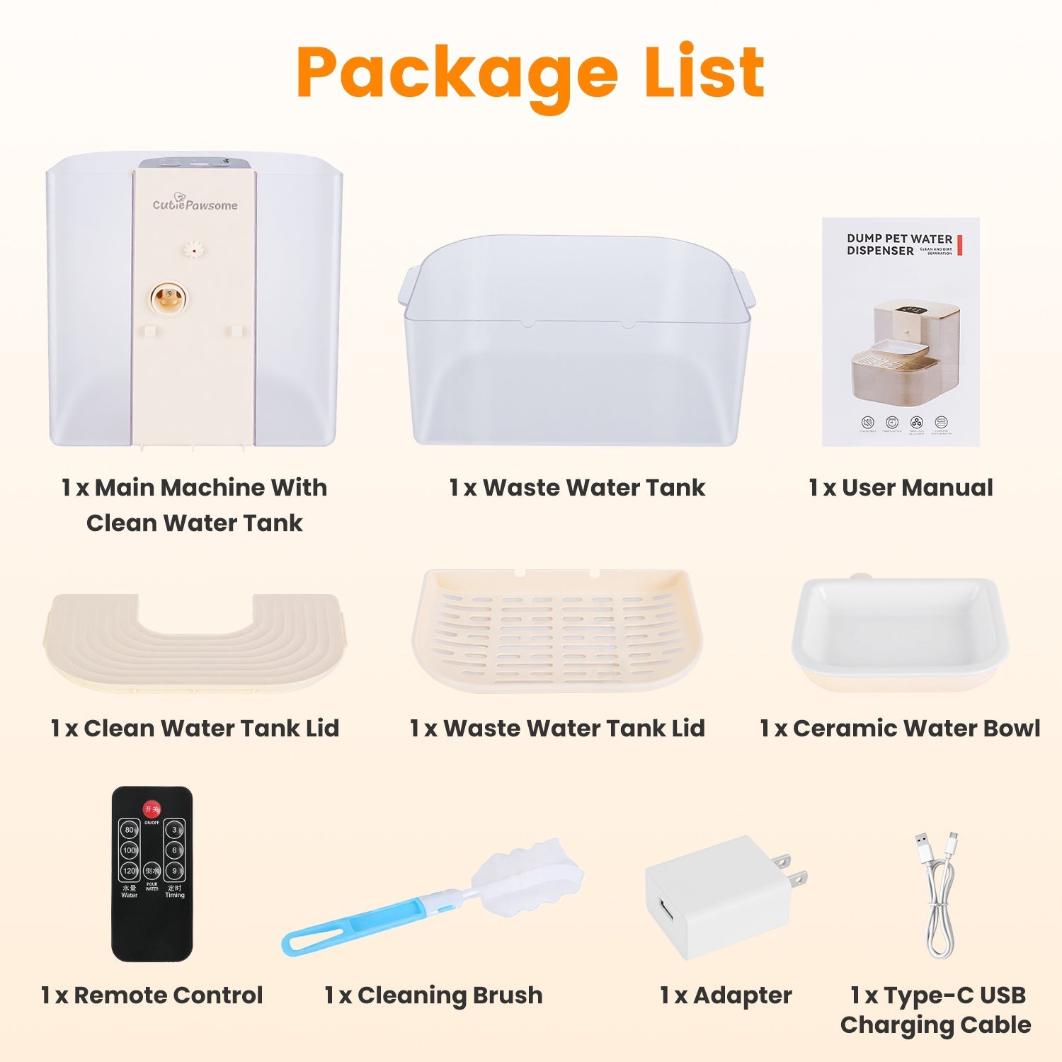 Smart Pet Water Fountain 4.5L — Cordless, Self - Refilling, Remote Control & Ceramic Bowl - PawJoyful