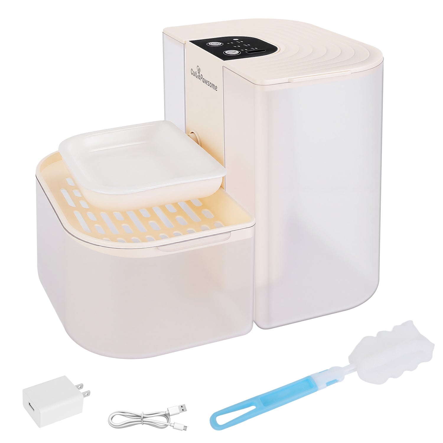 Smart Pet Water Fountain 4.5L — Cordless, Self - Refilling, Remote Control & Ceramic Bowl - PawJoyful