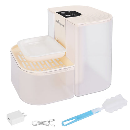 Smart Pet Water Fountain 4.5L — Cordless, Self - Refilling, Remote Control & Ceramic Bowl - PawJoyful