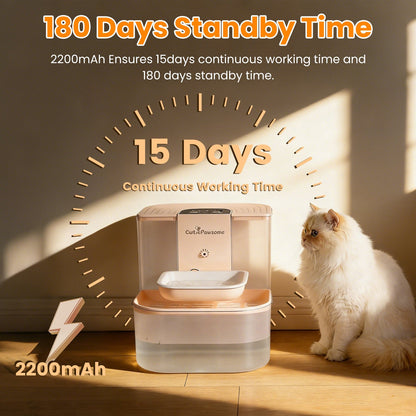 Smart Pet Water Fountain 4.5L — Cordless, Self - Refilling, Remote Control & Ceramic Bowl - PawJoyful
