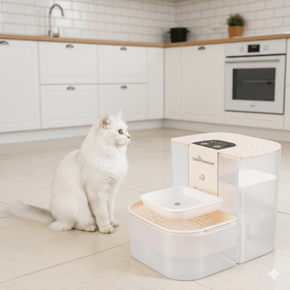 Smart Pet Water Fountain 4.5L — Cordless, Self - Refilling, Remote Control & Ceramic Bowl - PawJoyful