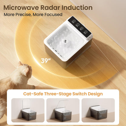 Stainless Steel Pet Water Fountain — Wireless, Silent & Self - Dispensing - PawJoyful