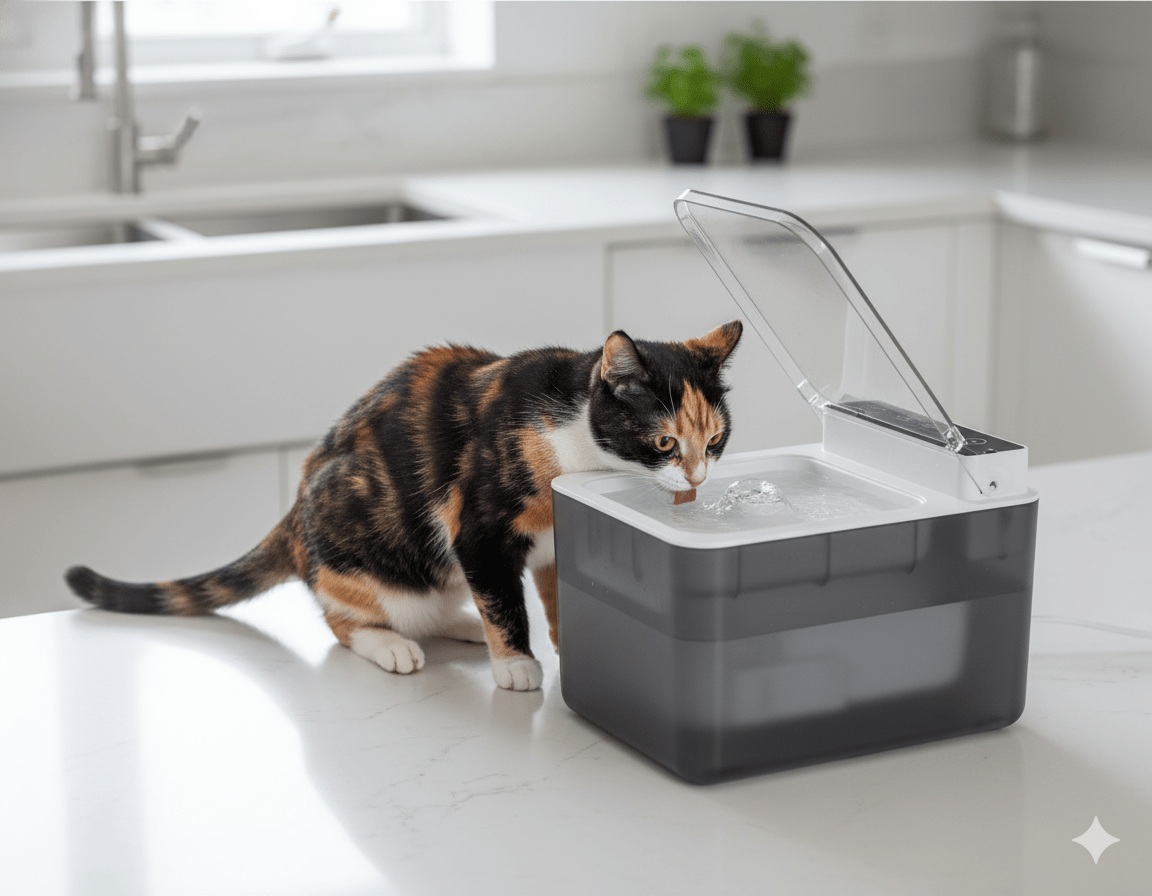 Stainless Steel Pet Water Fountain — Wireless, Silent & Self - Dispensing - PawJoyful