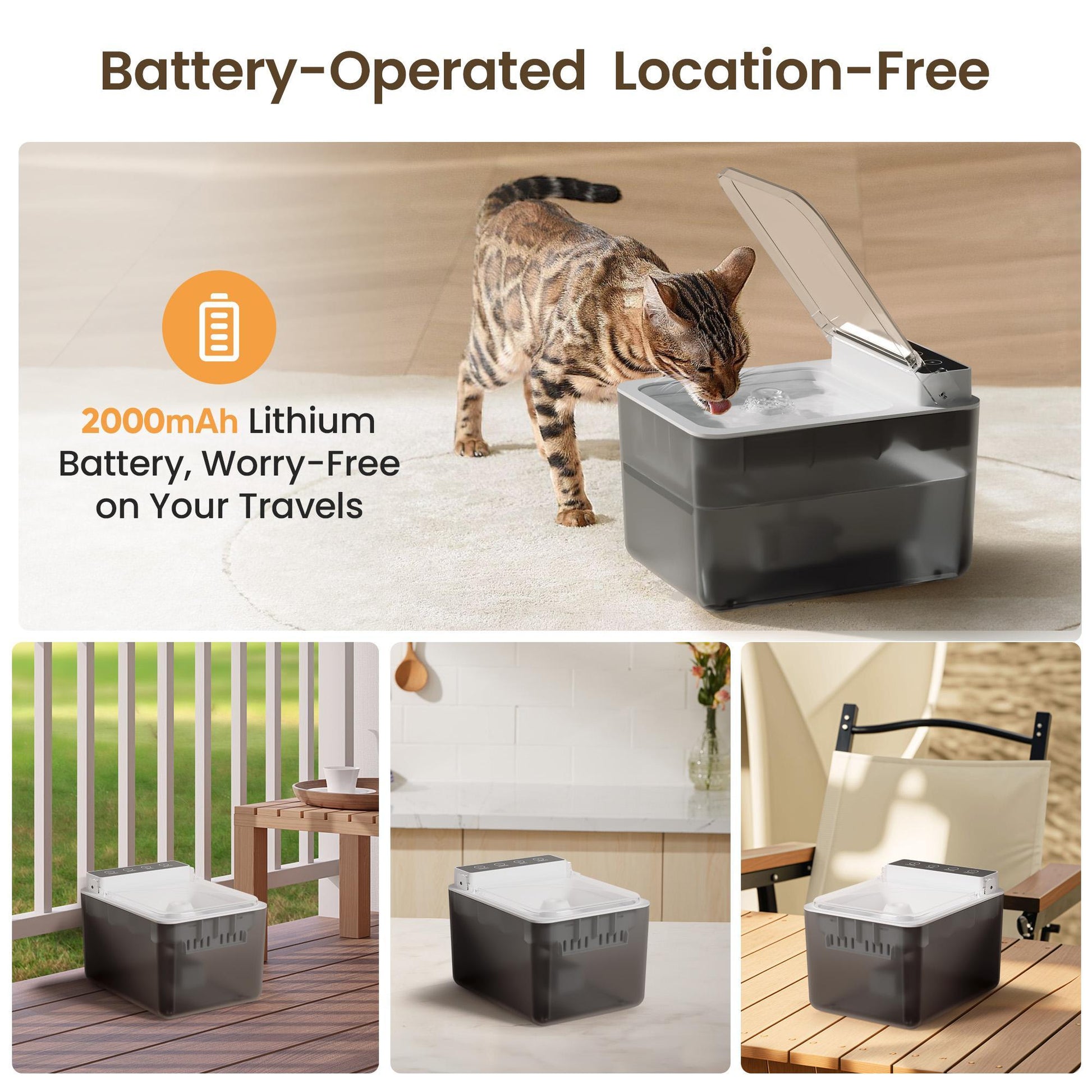 Stainless Steel Pet Water Fountain — Wireless, Silent & Self - Dispensing - PawJoyful