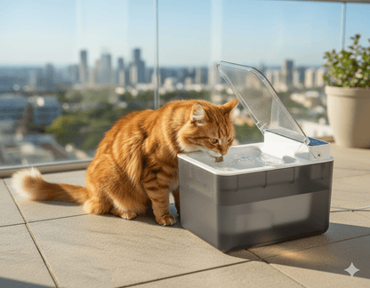Stainless Steel Pet Water Fountain — Wireless, Silent & Self - Dispensing - PawJoyful