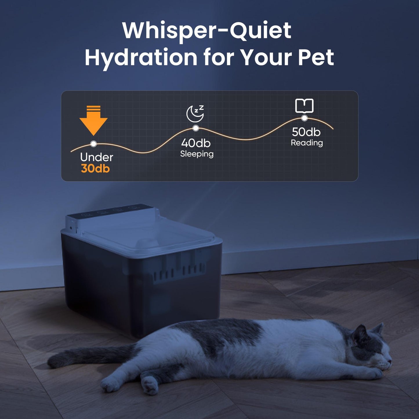 Stainless Steel Pet Water Fountain — Wireless, Silent & Self - Dispensing - PawJoyful